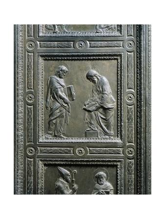 Italy Florence Church Of San Lorenzo Old Sacristy Door With Bronze Relief 1435 1443 Giclee Print By Donatello Art Com