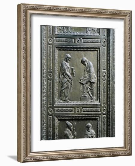 Italy, Florence, Church of San Lorenzo, Old Sacristy, Door with Bronze Relief, 1435-1443-null-Framed Giclee Print