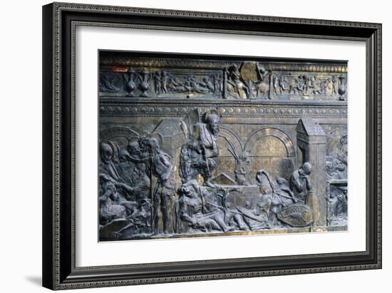 Italy, Florence, Church of San Lorenzo, Resurrection, Detail from Right Side of Relief of Pulpit-null-Framed Giclee Print