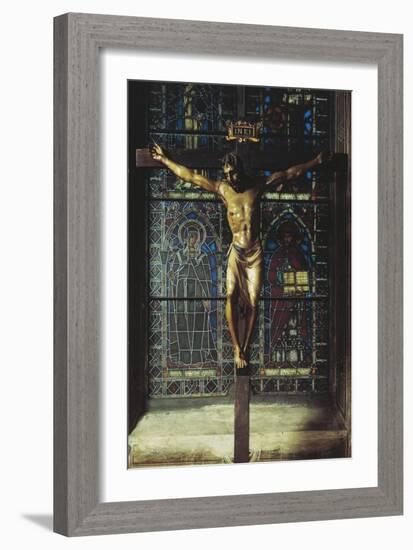 Italy, Florence, Church of Santa Croce, Crucifix, 1406-1408-null-Framed Giclee Print