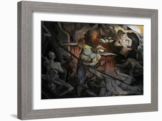 Italy. Florence. Dome of Brunelleschi. Last Judgement, by Giorgio Vasari and Zuccari-Giorgio Vasari-Framed Giclee Print