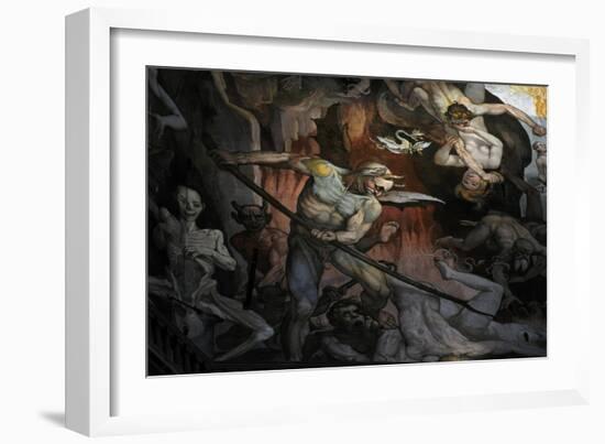 Italy. Florence. Dome of Brunelleschi. Last Judgement, by Giorgio Vasari and Zuccari-Giorgio Vasari-Framed Giclee Print