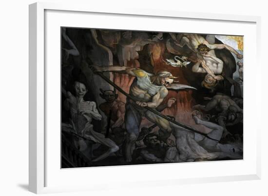 Italy. Florence. Dome of Brunelleschi. Last Judgement, by Giorgio Vasari and Zuccari-Giorgio Vasari-Framed Giclee Print