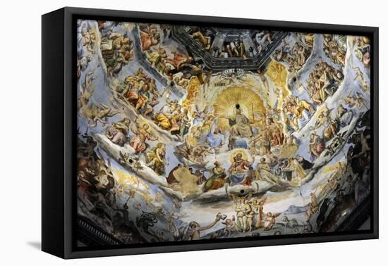 Italy. Florence. Dome of Brunelleschi. Last Judgement, by Giorgio Vasari and Zuccari-Giorgio Vasari-Framed Premier Image Canvas