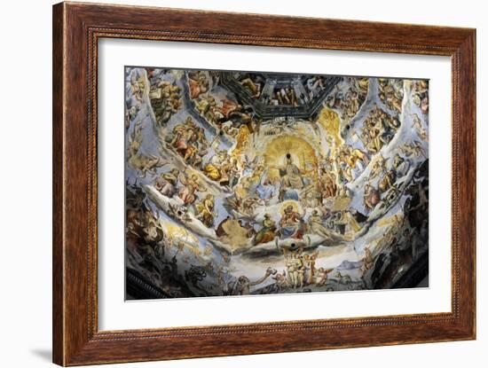 Italy. Florence. Dome of Brunelleschi. Last Judgement, by Giorgio Vasari and Zuccari-Giorgio Vasari-Framed Giclee Print