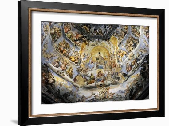 Italy. Florence. Dome of Brunelleschi. Last Judgement, by Giorgio Vasari and Zuccari-Giorgio Vasari-Framed Giclee Print