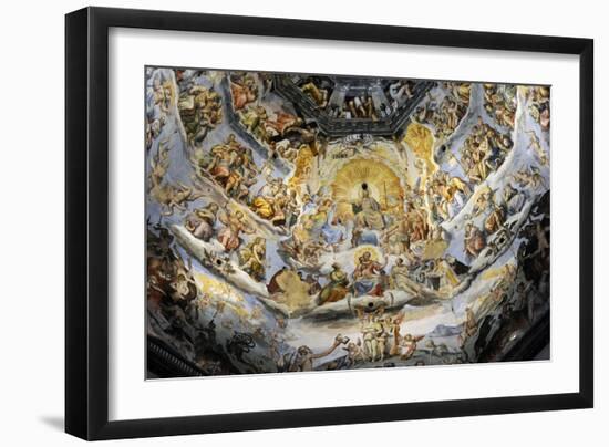 Italy. Florence. Dome of Brunelleschi. Last Judgement, by Giorgio Vasari and Zuccari-Giorgio Vasari-Framed Giclee Print