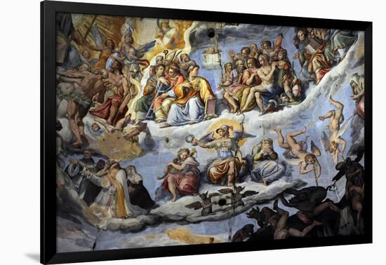 Italy. Florence. Dome of Brunelleschi. Last Judgement, by Giorgio Vasari and Zuccari-Giorgio Vasari-Framed Giclee Print