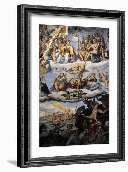 Italy. Florence. Dome of Brunelleschi. Last Judgement, by Giorgio Vasari and Zuccari-Giorgio Vasari-Framed Giclee Print