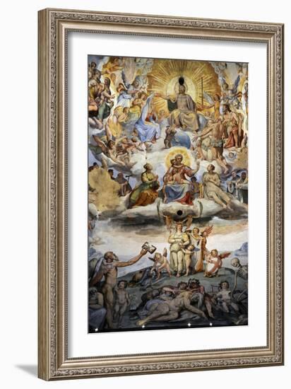 Italy. Florence. Dome of Brunelleschi. Last Judgement, by Giorgio Vasari and Zuccari-Giorgio Vasari-Framed Giclee Print