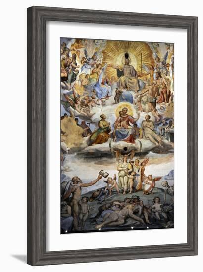 Italy. Florence. Dome of Brunelleschi. Last Judgement, by Giorgio Vasari and Zuccari-Giorgio Vasari-Framed Giclee Print