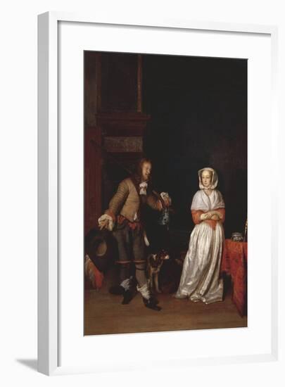Italy, Florence, Lady and Knight-null-Framed Giclee Print