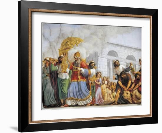 Italy, Florence, Palazzo Pitti, David Accompanies Transportation of Ark of Covenant, 1816-Luigi Ademollo-Framed Giclee Print