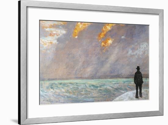 Italy, Florence, Sunset on the Sea, 1890-1895-null-Framed Giclee Print