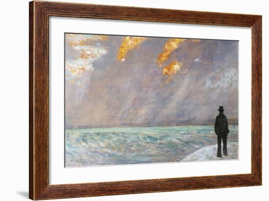 Italy, Florence, Sunset on the Sea, 1890-1895-null-Framed Giclee Print