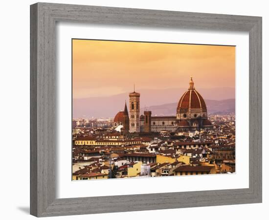 Italy, Florence, Tuscany, Western Europe, 'Duomo' Designed by Famed Italian Architect Brunelleschi,-Ken Scicluna-Framed Photographic Print