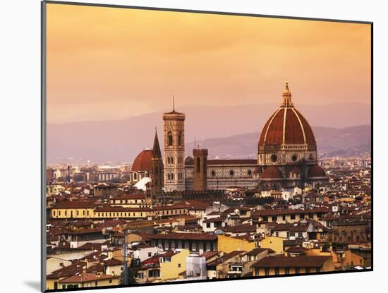 Italy, Florence, Tuscany, Western Europe, 'Duomo' Designed by Famed Italian Architect Brunelleschi,-Ken Scicluna-Mounted Photographic Print