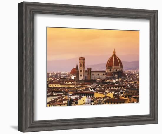 Italy, Florence, Tuscany, Western Europe, 'Duomo' Designed by Famed Italian Architect Brunelleschi,-Ken Scicluna-Framed Photographic Print