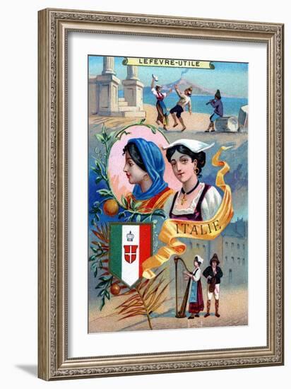 Italy, from a Series of Promotional Cards for Lefevre-Utile-null-Framed Giclee Print