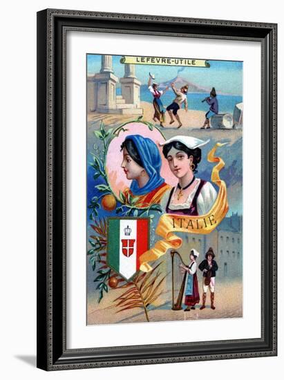 Italy, from a Series of Promotional Cards for Lefevre-Utile-null-Framed Giclee Print