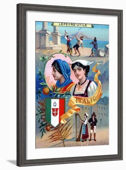 Italy, from a Series of Promotional Cards for Lefevre-Utile-null-Framed Giclee Print