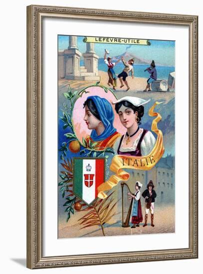 Italy, from a Series of Promotional Cards for Lefevre-Utile-null-Framed Giclee Print