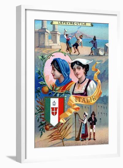 Italy, from a Series of Promotional Cards for Lefevre-Utile-null-Framed Giclee Print