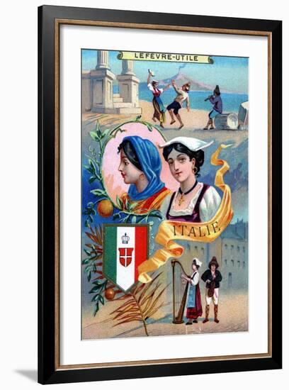 Italy, from a Series of Promotional Cards for Lefevre-Utile-null-Framed Giclee Print