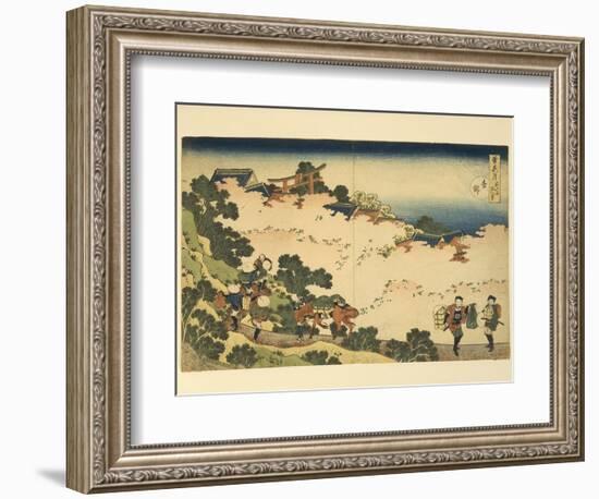 Italy, Genoa, Cherry Blossoms in Yoshino-Katsushika Hokusai-Framed Giclee Print