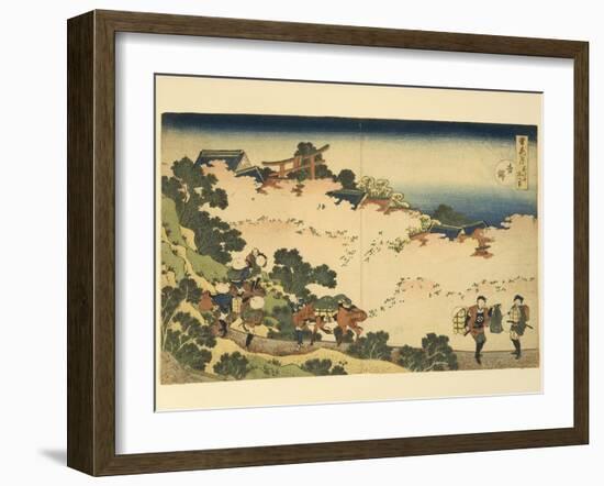 Italy, Genoa, Cherry Blossoms in Yoshino-Katsushika Hokusai-Framed Giclee Print