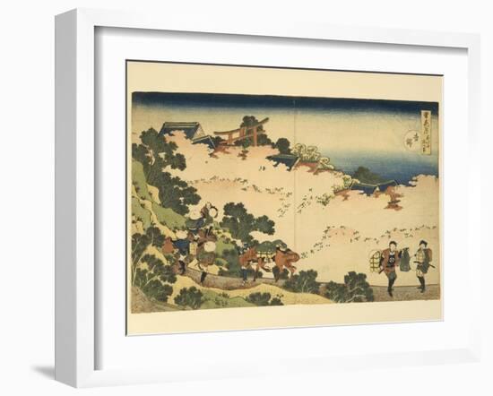 Italy, Genoa, Cherry Blossoms in Yoshino-Katsushika Hokusai-Framed Giclee Print