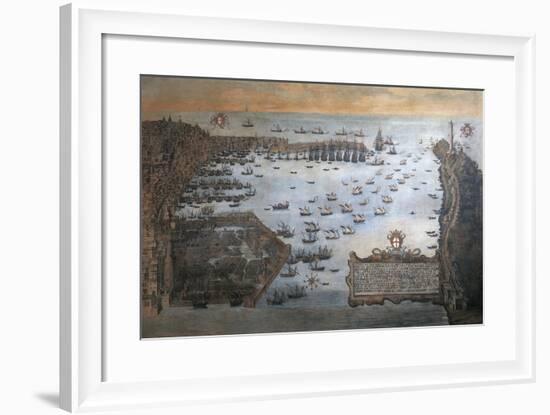 Italy, Genoa Harbor by Unknown Artist-null-Framed Giclee Print