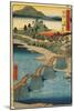 Italy, Genoa, the Kintai Bridge in Suho-Ando Hiroshige-Mounted Giclee Print