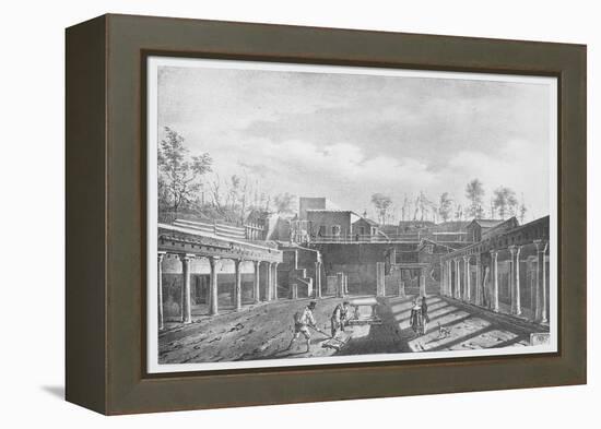 Italy, History of Archaeology, Excavations in the Peristyle of the House of Argus-null-Framed Premier Image Canvas