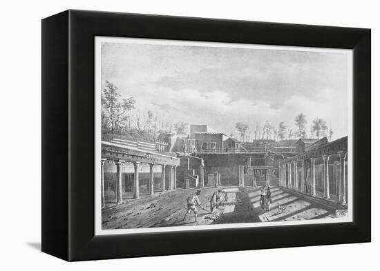 Italy, History of Archaeology, Excavations in the Peristyle of the House of Argus-null-Framed Premier Image Canvas