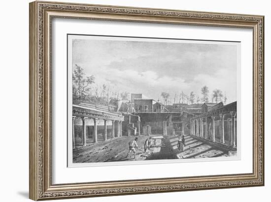 Italy, History of Archaeology, Excavations in the Peristyle of the House of Argus-null-Framed Giclee Print