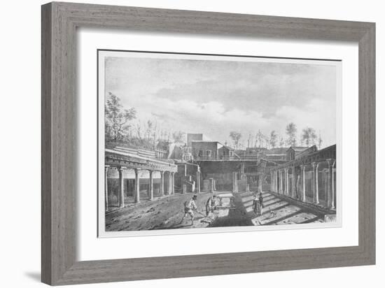 Italy, History of Archaeology, Excavations in the Peristyle of the House of Argus-null-Framed Giclee Print