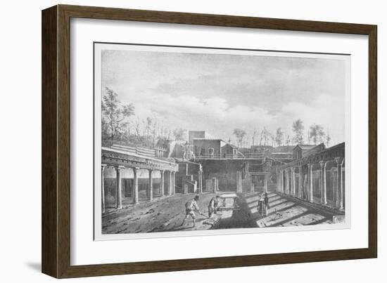 Italy, History of Archaeology, Excavations in the Peristyle of the House of Argus-null-Framed Giclee Print