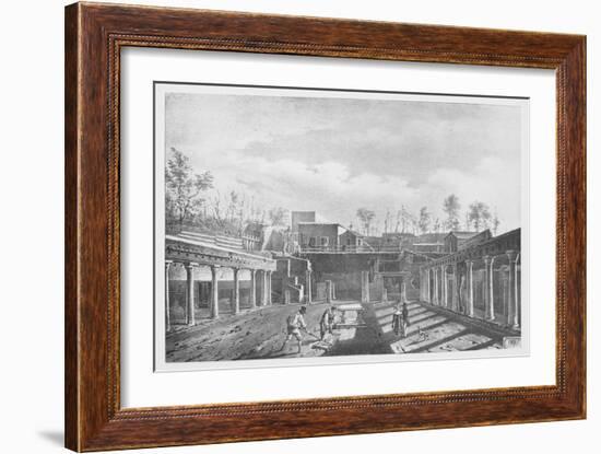 Italy, History of Archaeology, Excavations in the Peristyle of the House of Argus-null-Framed Giclee Print