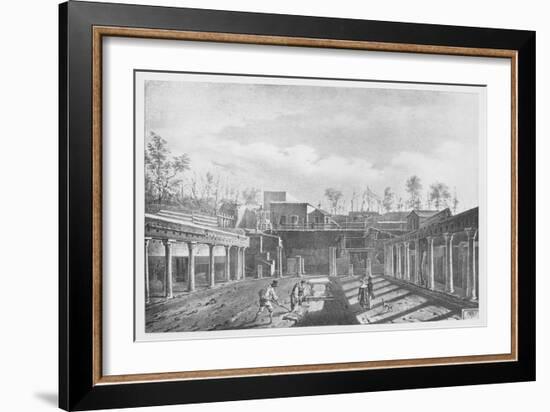 Italy, History of Archaeology, Excavations in the Peristyle of the House of Argus-null-Framed Giclee Print