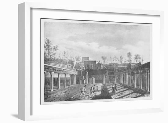 Italy, History of Archaeology, Excavations in the Peristyle of the House of Argus-null-Framed Giclee Print