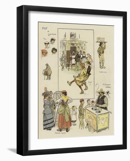 Italy in London-Phil May-Framed Giclee Print