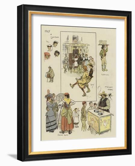 Italy in London-Phil May-Framed Giclee Print