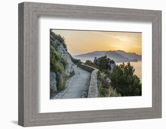 Italy, Isle of Capri, sunrise over the Sorrento Peninsula-Rob Tilley-Framed Photographic Print