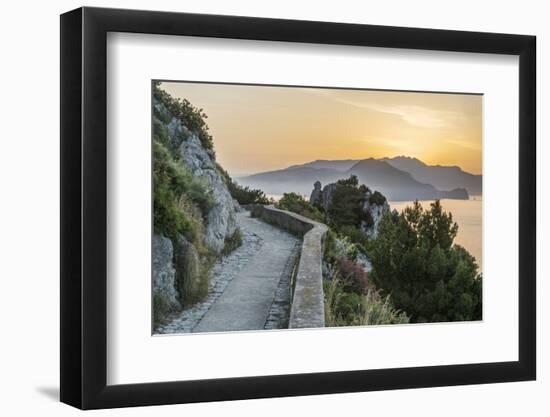 Italy, Isle of Capri, sunrise over the Sorrento Peninsula-Rob Tilley-Framed Photographic Print