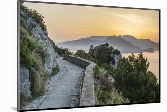 Italy, Isle of Capri, sunrise over the Sorrento Peninsula-Rob Tilley-Mounted Photographic Print