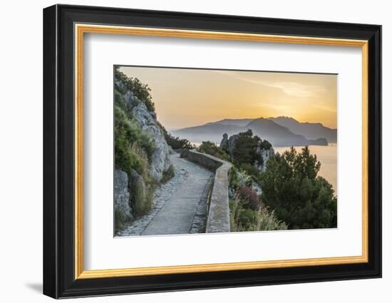 Italy, Isle of Capri, sunrise over the Sorrento Peninsula-Rob Tilley-Framed Photographic Print