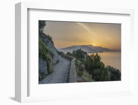 Italy, Isle of Capri, sunrise Over the Sorrento Peninsula-Rob Tilley-Framed Photographic Print