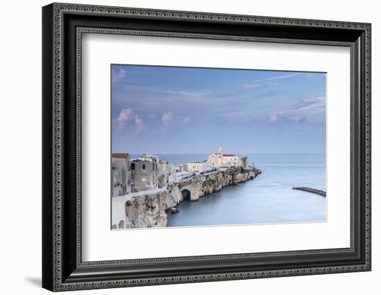 Italy, Italia. Apulia, Puglia, Foggia district. Gargano, Vieste. Old town and Punta di San Francesc-Francesco Iacobelli-Framed Photographic Print