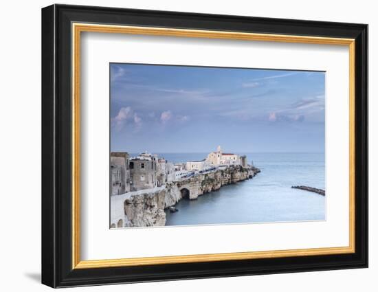 Italy, Italia. Apulia, Puglia, Foggia district. Gargano, Vieste. Old town and Punta di San Francesc-Francesco Iacobelli-Framed Photographic Print